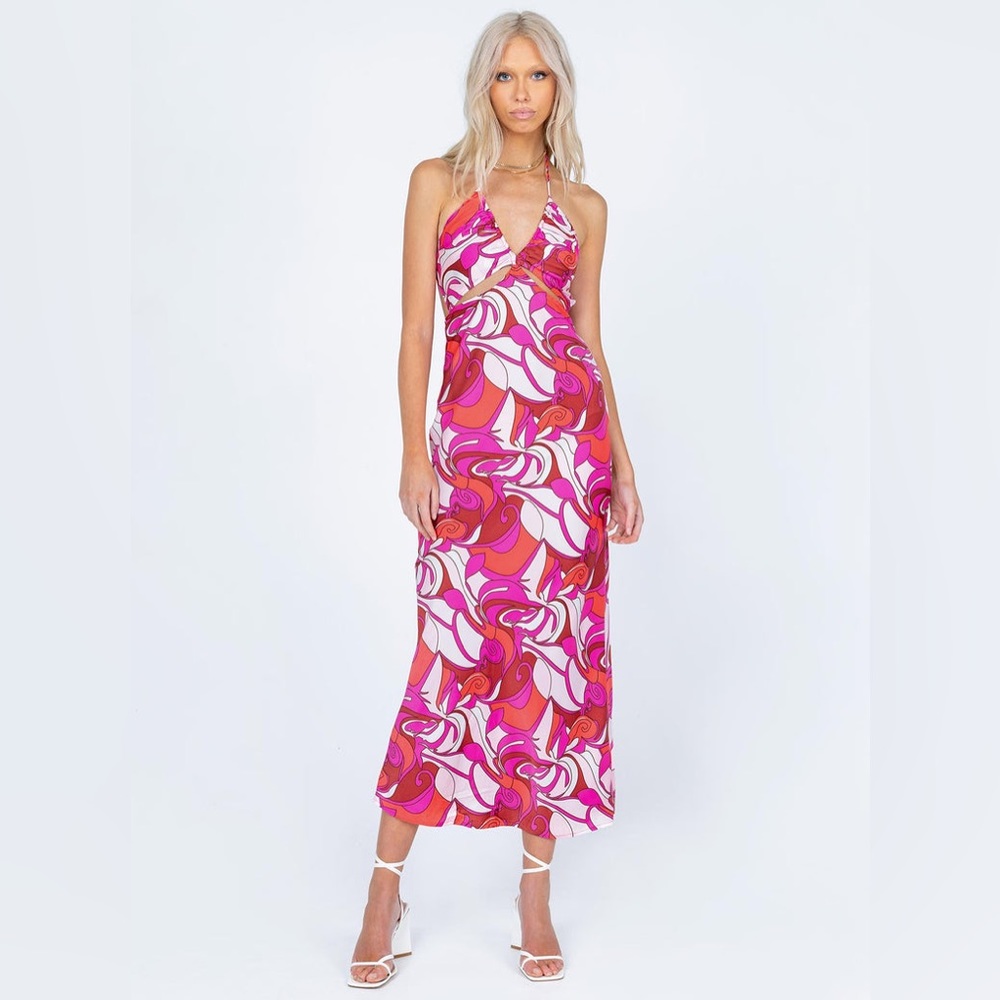 PRINCESS POLLY TATIANA MAXI DRESS PINK MULTI Color